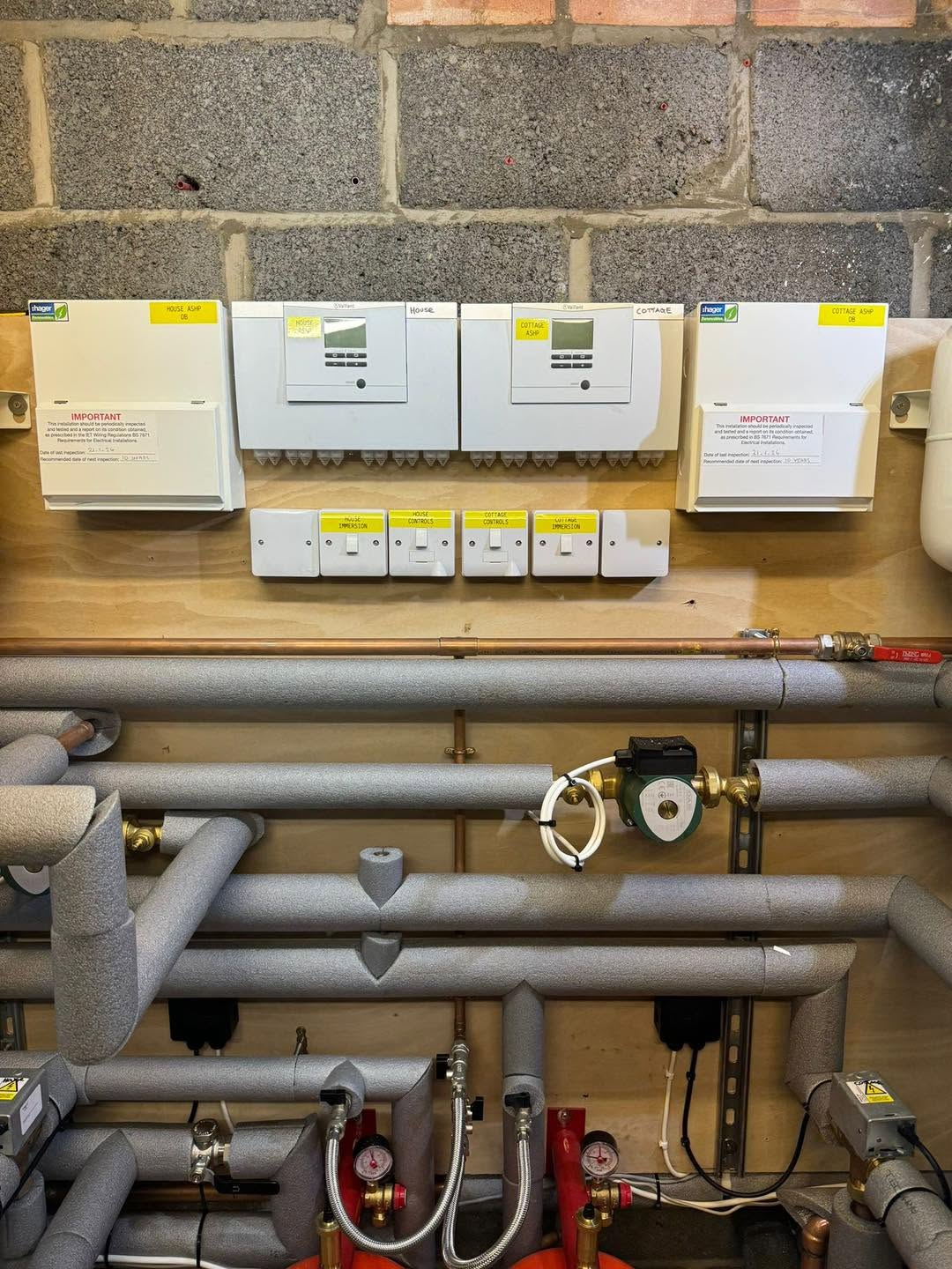 Plant room controls and distribution setup